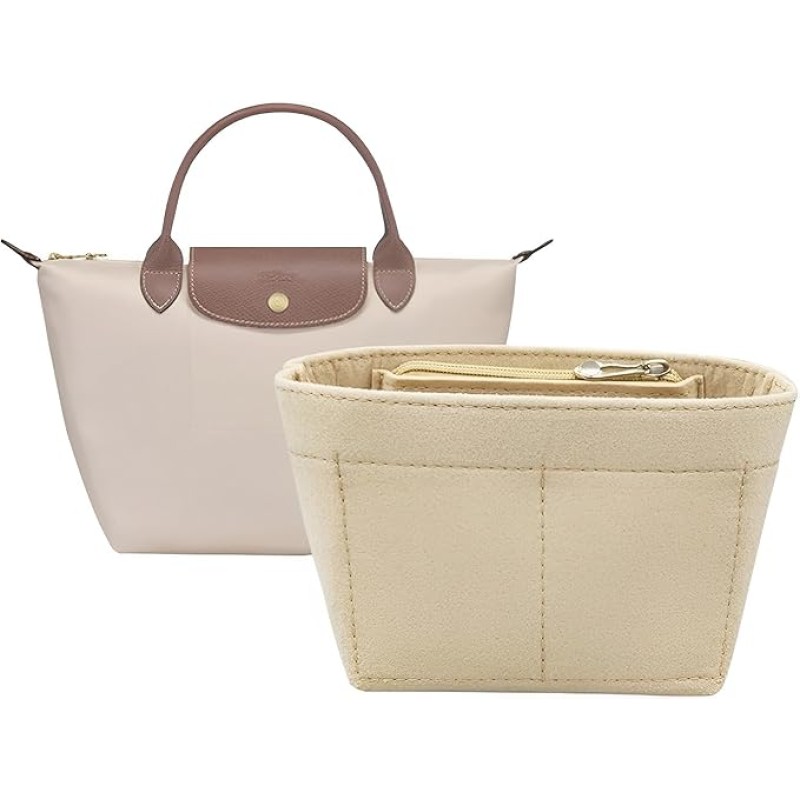 Skycare Purse Organizer Insert for Longchamp Le Pliage Large Tote - Premium Felt Organizer for Perfectly Organized Essentials (Medium, Khaki) Skycare Purse Organizer Insert for Longchamp Le Pliage Large Tote - Premium Felt Organizer for Perfectly Organized Essentials (Medium, Khaki)