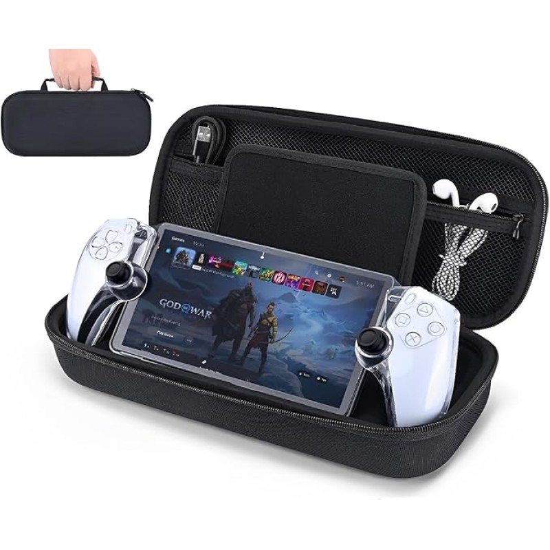 Skycare Hard Storage Carrying Case Compatible with PlayStation 5 Portal Remote Player Handheld Game Console, Shockproof Anti-Scratch Travel Portable Bag Accessories (Black) Skycare Hard Storage Carrying Case Compatible with PlayStation 5 Portal Remote Player Handheld Game Console, Shockproof Anti-Scratch Travel Portable Bag Accessories (Black)