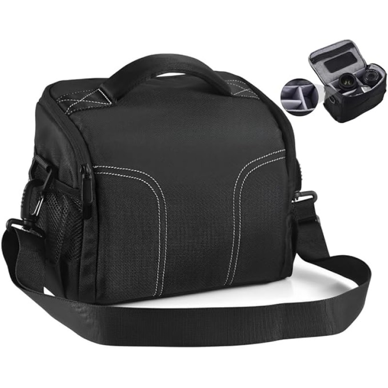 Skycare Waterproof Crossbody Sling Camera Bag for Travel, Anti-Shock Protection with Soft Padding, Versatile Shoulder Bag for Men & Women, Compatible with Nikon Canon Sony Pentax Olympus Pana (Black) Skycare Waterproof Crossbody Sling Camera Bag for Travel, Anti-Shock Protection with Soft Padding, Versatile Shoulder Bag for Men & Women, Compatible with Nikon Canon Sony Pentax Olympus Pana (Black)
