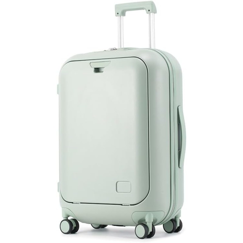Skycare Carry On Luggage, Durable Hardside Suitcases with Front Laptop Pocket, and Lock Spinner Carry on Hardshell Lightweight 18in 20in 24in (Green, 20 inch) Skycare Carry On Luggage, Durable Hardside Suitcases with Front Laptop Pocket, and Lock Spinner Carry on Hardshell Lightweight 18in 20in 24in (Green, 20 inch)