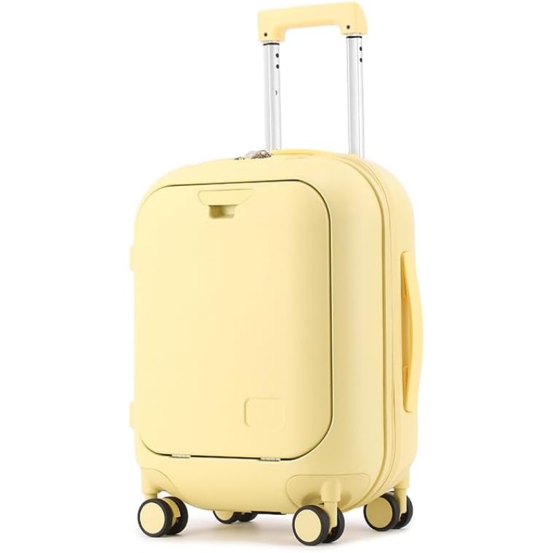 Skycare Carry On Luggage, Durable Hardside Suitcases with Front Laptop Pocket, and Lock Spinner Carry on Hardshell Lightweight 18in 20in 24in (Yellow, 20 inch) Skycare Carry On Luggage, Durable Hardside Suitcases with Front Laptop Pocket, and Lock Spinner Carry on Hardshell Lightweight 18in 20in 24in (Yellow, 20 inch)