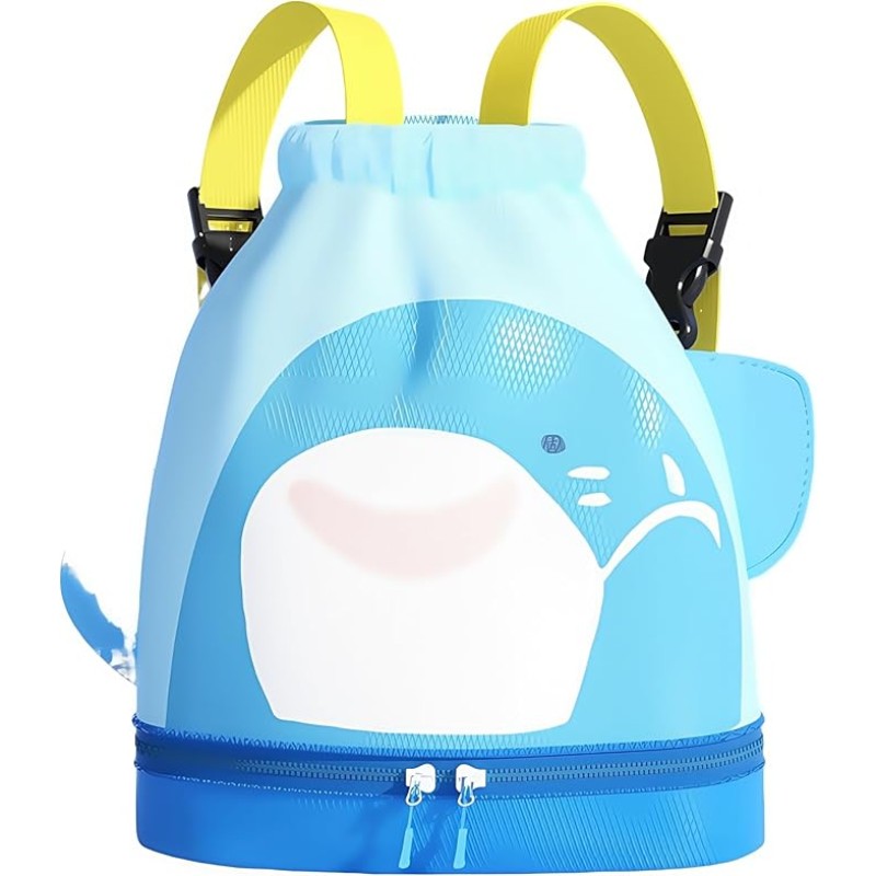 Skycare Kids Swimming Bag with Wet Dry Compartments, Lightweight Water-proof Fabric, Anti-Jamming Zipper Skycare Kids Swimming Bag with Wet Dry Compartments, Lightweight Water-proof Fabric, Anti-Jamming Zipper